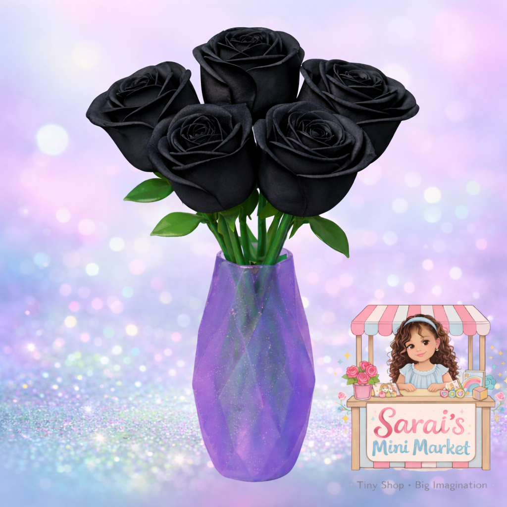 Rose Bouquet – 5 Forever Roses in Decorative Vase