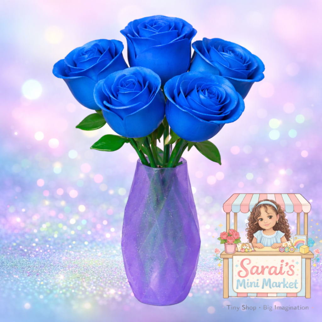 Rose Bouquet – 5 Forever Roses in Decorative Vase